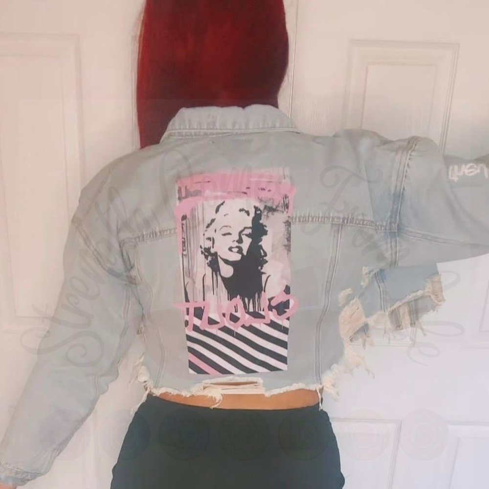 They Will Know Your Name Marilyn Monroe Denim Jacket S/M Small Medium